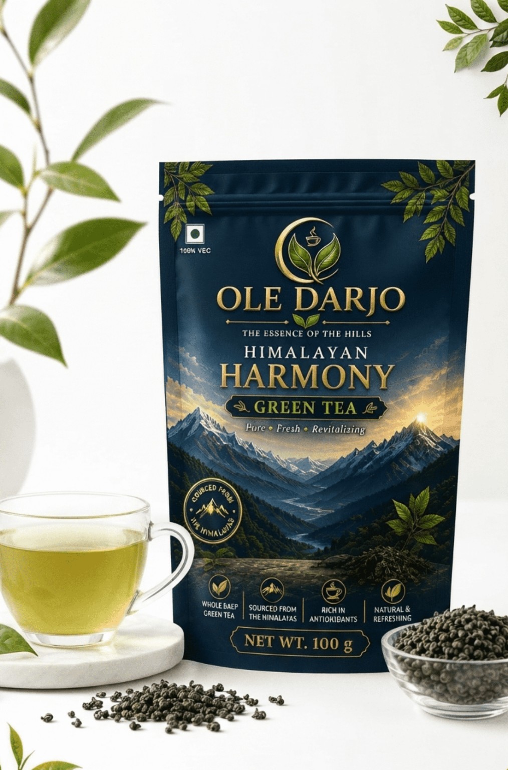 OLE DARJO Himalayan Harmony Green Tea pouch